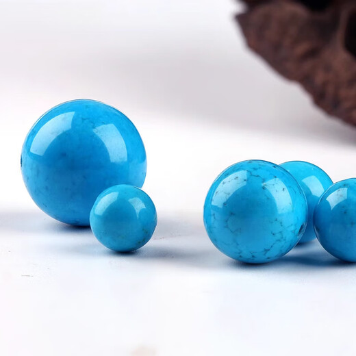 Fat Donglai same style bracelet with beads turquoise high blue Sleeping Beauty loose beads round beads diy handmade jewelry King Kong 12mm 2 pieces