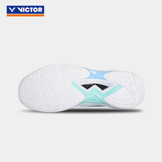 VICTOR victory badminton shoes 2025 new arrival anti-slip shock-absorbing sports shoes for men and women C90NLite C90HP AM white fresh blue 40.5 (260mm)