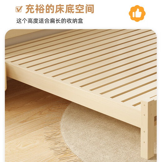 Zero tree solid wood bed master bedroom double bed bedroom furniture single bed rental room bed including installation 1.5m*2m GS-04