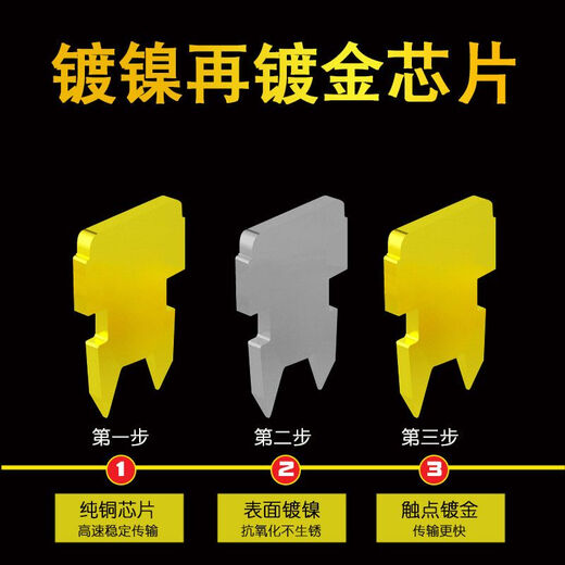 10p10 Core Crystal Head RJ48 Netzwerkkabelanschluss 10P10C Scan-Waffenanschluss Gold-plattiert zehn Kernnetzwerkstecker 50 Unschirm [S1048]