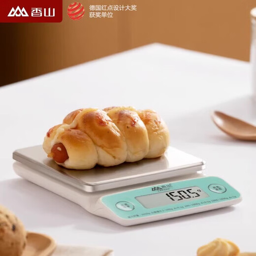 香山厨房秤高精度 烘焙称电子称家用厨房电子称食物秤药材秤 EK9710 绿塑料面【0.1精度/3KG】