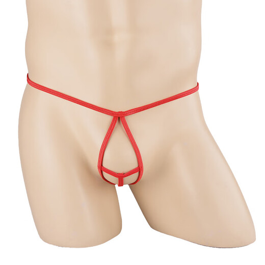 Männer selbstspügende Unterwäsche Tanga mit niedrig taillierter sexy Unterwäsche Männer hohl transparente Männer verfolgt und zart 1 lustig schwarz 1 einzelne Größe