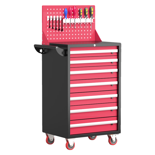 Huili's enhanced drawer-type tool cart tool box workshop tool cabinet repair trolley parts cabinet trolley blue 5 pumps