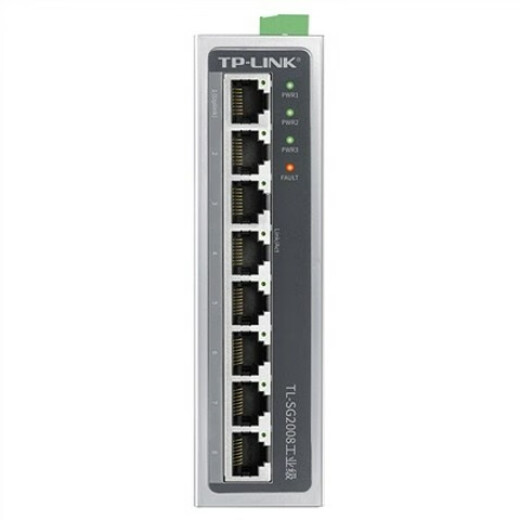 TPLINKTL-SG2008工业级交换机 8口千兆WEB网管导轨和壁挂安装 TL-P12200A 电源适配器12V2A
