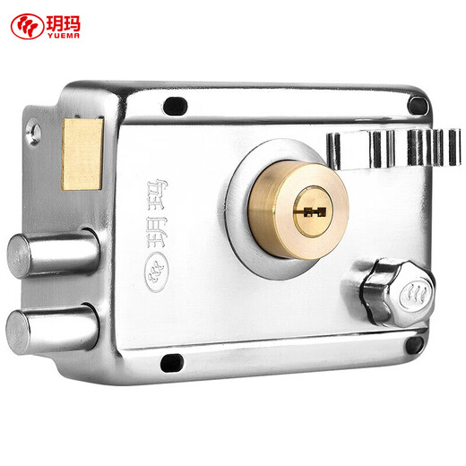 Yuema old door lock anti-theft door lock exterior door lock old iron door lock wooden door lock indoor and outdoor door lock 698-left open side
