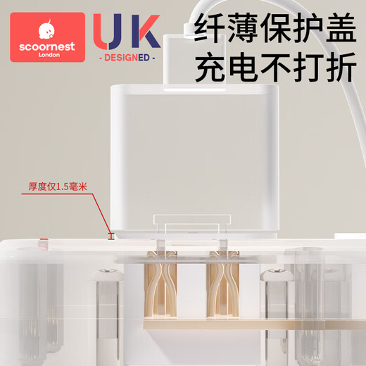 Kechao socket anti-child electric shock head safety plug protective cover hole blocking switch cover baby power supply blockage remover baby one-button switch five holes-12 pieces