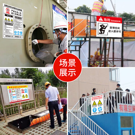 污水处理池标识牌有限空间作业警示告知卡牌水池隔油池蓄水池 有限点BT728 50x60cm