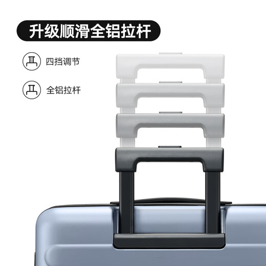 90-point expansion suitcase 20-inch Rhine large-capacity suitcase PC wear-resistant password lightweight trolley case titanium gold gray