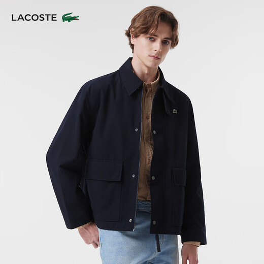 LACOSTE French crocodile men's fashion versatile solid color lapel basic casual jacket | BH1171 HDE/Yuanfeng Blue M /L 180 52