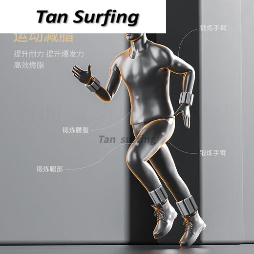 Ruipa (RUIPA) weight-bearing bracelet is invisible and adjustable. Gravity weight gain, weight sandbag, lead block bracelet, arm wrist leggings training c. Upgraded texture black, one pound, 2 pieces.