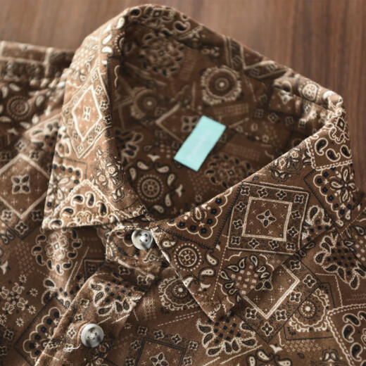 Trabajo estadounidense Camisa Flowe Flowe Flower Flower Literario Retro Retro Británica Nicho de miele de manga larga Tendencia azul marino 9717-cph 3xl [sugerido 160-180Jin [Jin equivale a 0.5 kg]]]
