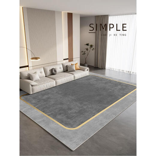 UUVZK Tapis Salon 2024 Nouvelle Maison Lumière Luxe canapé Table Basse Couverture Gris sans Lavage Essuyable Sol antidérapant 4511 300 cm * 400 cm personnalisé Non remboursable et Non remplaçable Velours de Cristal
