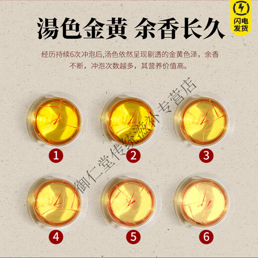 Peking Tongrentang Saffron Geschenkbox Authentisches offizielles Flaggschiff -Laden Tibet, eingeweicht in Wassereffekt