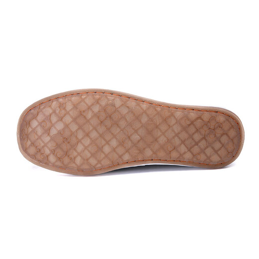 Viejos zapatos de tela de Beijing cómodos y transpirables zapatos de hombres suaves para hombres casuales livianos y versátiles auténticos telas hechas a mano pura noche oscura d-2 42 (260 mm) [simple y generoso]