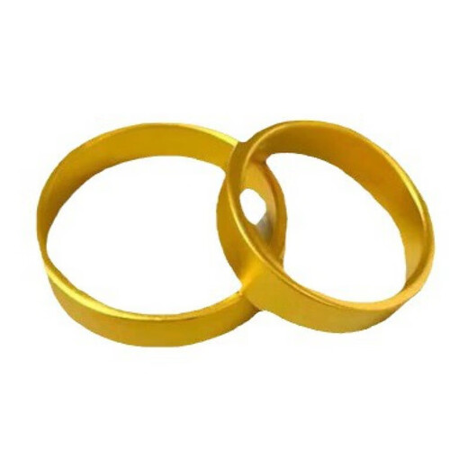 Jingruo gold au999 wide version of ancient traditional gold-wrapped silver ring for men and women, plain ring, couple ring engraved with gold 999, Hong Kong number 16