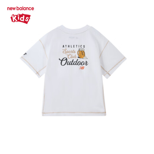 Neues Gleichgewicht NB Kinderkleidung für Männer und Frauen Kinder 25 Jahre Frühling Mode Sport kurzärmelig T-Shirt Nd7ef12083 White 160