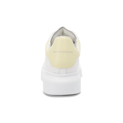 Alexander McQueen 24 Automne et hiver à lacets à manches larges pour femmes Sneakers décontractés à selle épaisse et chaussures blanches Couples 718139 WHGP5 3523 blanc clair jaune 34