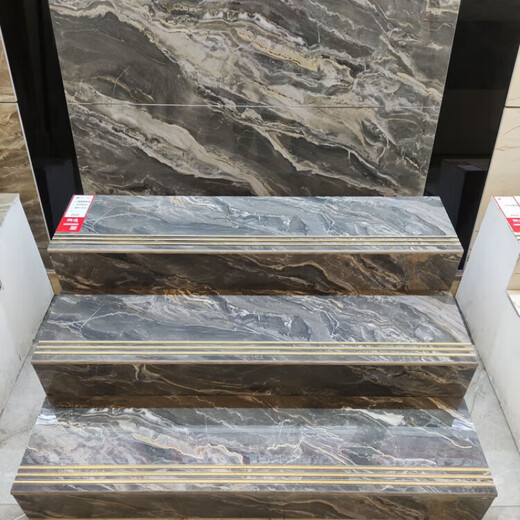 JPHZNB gold-plated cascade stepping bricks, original groove marble integrated cascade Foshan ceramic tiles, Keluojin TJ12808K