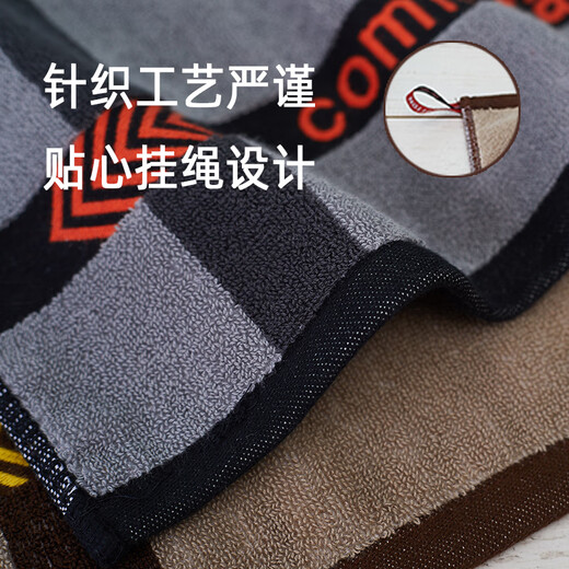 2 packs of pure cotton square towels for household men's face washing towels soft and absorbent square square household handkerchief towels 2 packs: gray + grid blue