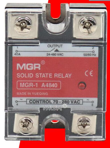 Jiujuhe custom solid state relay MGR-1A4840 AC controlled AC AC-AC single-phase normally open SSR-40AA