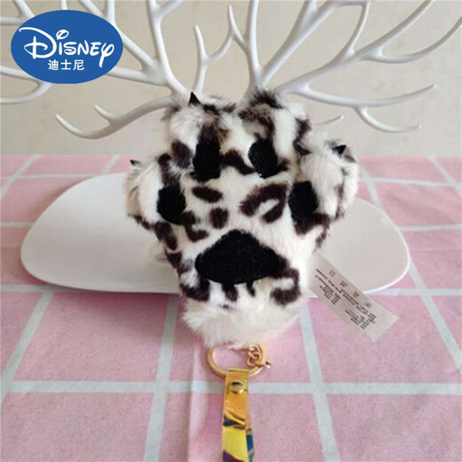 迪士尼（Disney）日韩精品仿真老虎爪子毛绒玩具动物小挂件豹子钥匙扣书包挂饰玩偶 虎爪白色款