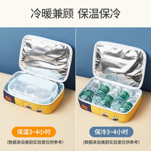 美厨（maxcook）保温袋饭盒袋 便携便当手提袋铝箔保温包29*21*7cm 卡通MCPJ1376