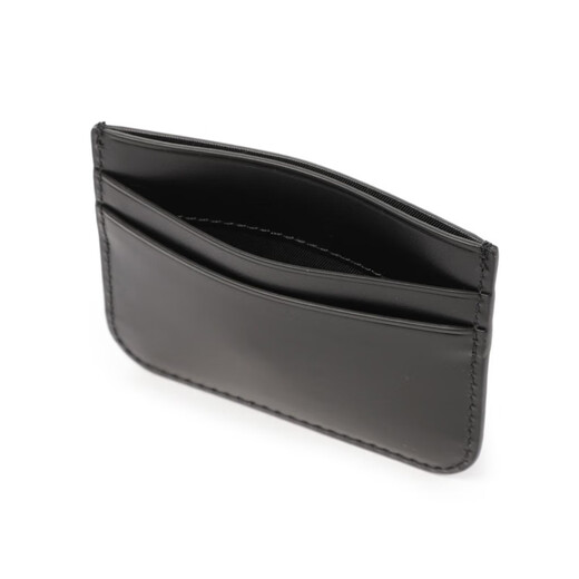 Tangli Baiqi Eleanor double TLogo cowhide card holder, same style for men and women, couple model, black black 86346 001