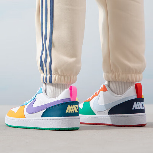 NIKE耐克女鞋大童鞋2024春新款COURT BOROUGH透气板鞋耐磨运动休闲鞋 FQ8373-902/多色 36.5
