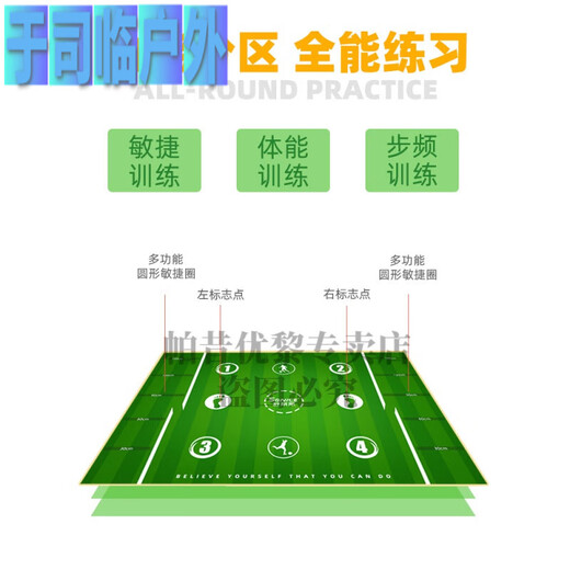 Rsrddy Football Training Equipment Set Undoor Football Training Training Sound Sound Usulation Supulation снижает домашнюю детскую футбольную площадку Agile Carpet Chicheng Green Style (++ 5 Disc + Antiplip Glue Sticker + Bundled