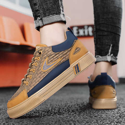 
Zhedun shoes men's spring and summer new style work wear work anti-slip waterproof versatile board shoes trendy sports labor protection shoes FH-Longhao-9916 khaki 41