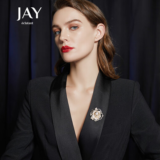Jay rose flower brooch, high-end female corsage accessories, birthday gift for elders, mother and mother-in-law