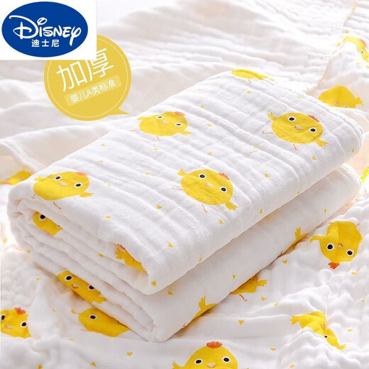 Disney Disney baby type A gauze bath towel newborn baby super soft pure cotton towel absorbent summer new style 4 layers Rabbit Paradise 110*110cm high density and precision