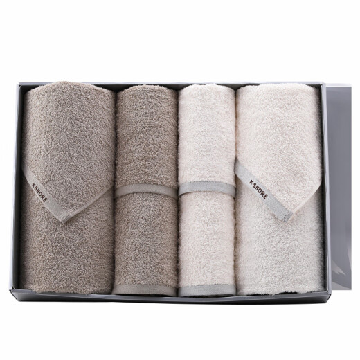 Gold towel gift box pure cotton towel bath towel six-piece set soft absorbent towel bath towel set 2 bath towels 4 towels