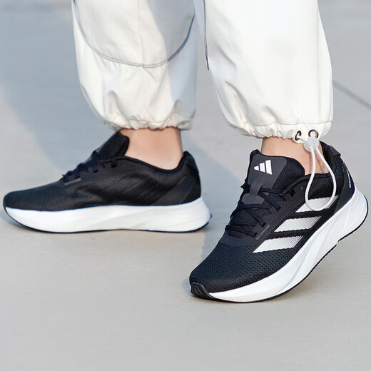 阿迪达斯（adidas）男鞋  夏季新款网面透气健身训练休闲低帮运动通勤跑步鞋 ID9849 白/黑 42 （内长260mm）