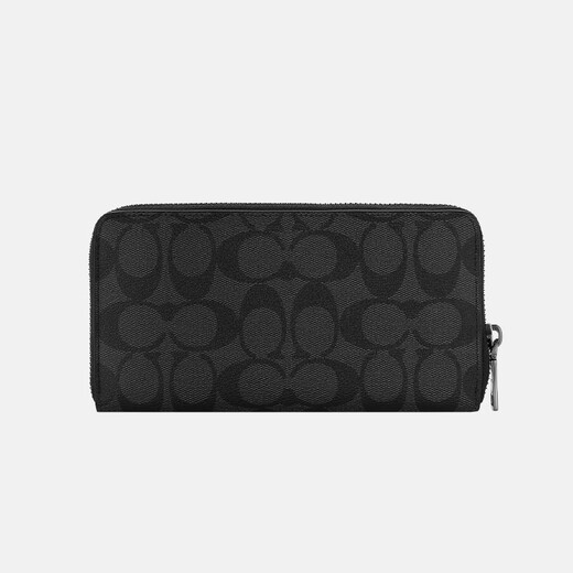
CoaCH (COACH) [Brand Direct Supply] Men's Black and Gray PVC with Leather Long Wallet Wallet 58112CQBK-FW