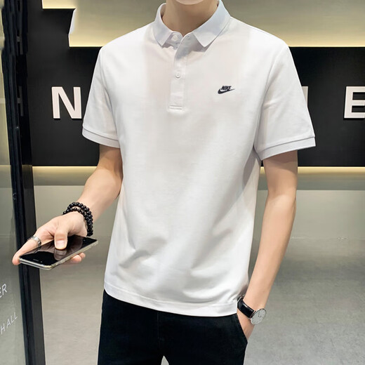 Nike (Nike) Top 25 à manches courtes 25 Été Nouveau revers respirant confortable Pure Business Polo Sports et T-shirt décontracté FN3895-100 S
