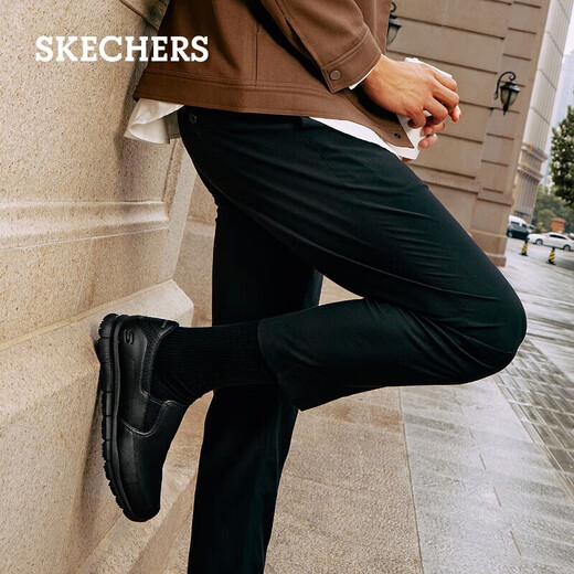 Skechers Herrenschuhe Sommer Ein-Fuß-Geschäftspendelschuhe weiche alleinige Arbeitsschuhe bequeme Freizeitschuhe flache Lazier Schuhe 77157