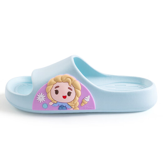 
Disney (Disney) children's slippers children's girls slippers 6-12 years old non-slip baby slippers Princess Aisha slippers kids light blue