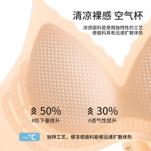 Urban Beauty Underwear Women's 10A antibacterial sports cool ice silk seamless summer thin push-up bra foundation liquid skin XL