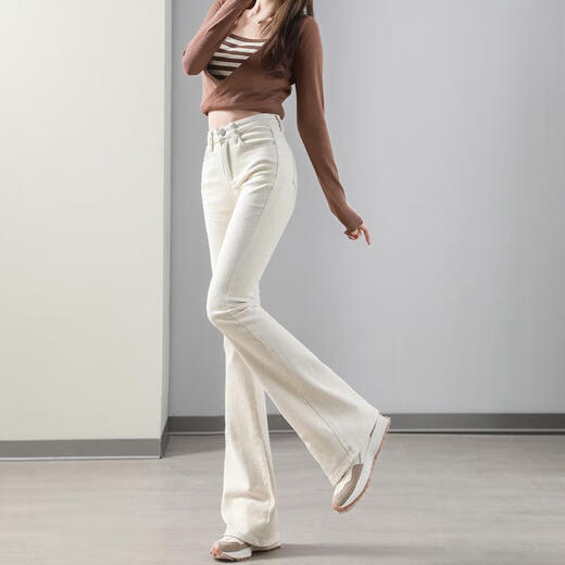 Ran Yilans gleiche Art von Delobins leicht würziger und leicht Hustenbodenhosen für die ausgestellten Hosen von Frauen im Frühling und Herbst 2023 9898-Blue Grey Plus für Frauen für Frauen. Die Fleece-Sammlung wird für die Lieferung bevorzugt.