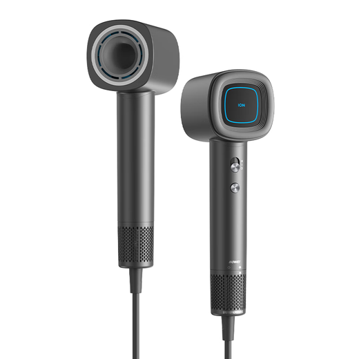 BOWEI high-speed hair dryer B16 household low-noise high-wind quick-drying negative ion hair care leafless hair dryer birthday Valentine's Day gift Intercontinental Hotel same style B16 space gray + magnetic holder