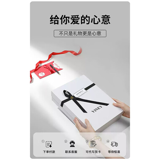 viney冬季围巾女保暖加厚帽子手套三件套围脖生日情人节礼物送女友老婆 【米色礼盒装】护耳包头帽子 均码