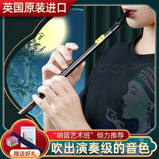 杉贝英国Feadog飞叨爱尔兰哨笛锡笛C调D调初学生哨笛我心永恒笛子乐器 彩色烤漆D调(红色)+使用教材+电