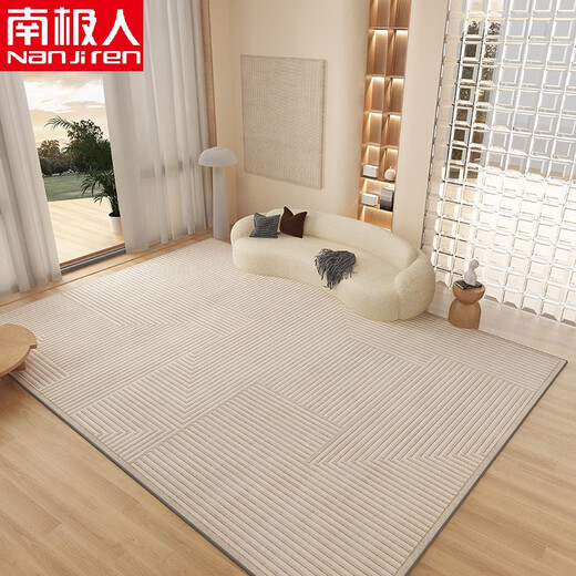 Antarctic Belgian velvet living room carpet coffee table blanket modern simple light luxury Nordic household floor mats dirt-resistant and easy to take care of CH-C359-Belgian velvet cotton bottom thickened 140*200CM spot new upgraded three-proof fabric