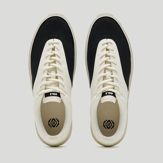 
EQLZ Yikuo official FAULT22 low top board shoes men's couple American style board shoes canvas shoes contrasting colors out of nothing Egret white/ghost black 42