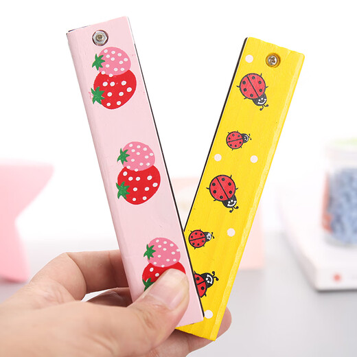 16-Loch-Kinderhölzern Mundonica Kindergarten Grundschüler Anfänger spielen Musikinstrumente kreatives Geschenk Oral Organ Spielzeug Holzharmonica Farben zufällig