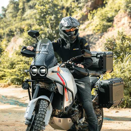 Lobo-Radieschen Motorrad ROM2 FALTING HINGERVIEWSPEIRSEL MODIFIED ALUMINUM-Legierung Anti-Falling-Rückwärtsspiegel großer Spiegel Schwarzes Falten Rückspiegel 683 Zubehörtasche