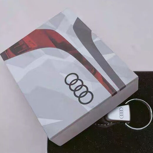 奥迪新款原厂款钥匙扣汽车4s可定个性创意汽车配件钥匙皮质锌合金 奥迪原厂钥匙扣【礼盒装】