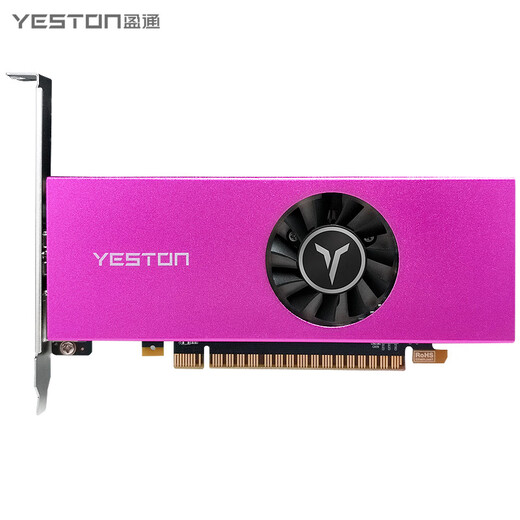 Yeston GTX 1050Ti 4G D5 LP does not require external power supply, comes with half-height bracket, looks like a lolita graphics card