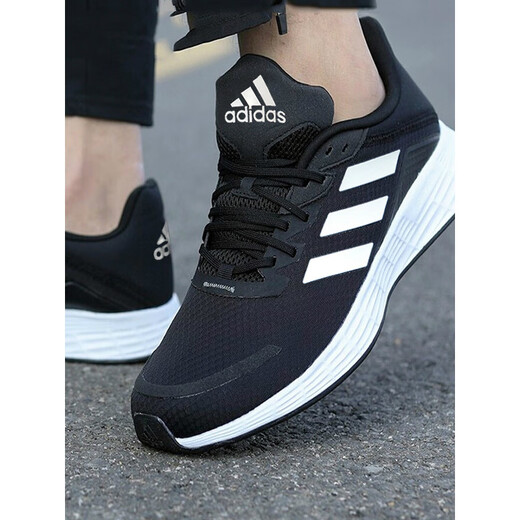 Adidas men's shoes summer new mesh sneakers men's lightweight couple black samurai wear-resistant women's shoes running shoes JQ9716 36
